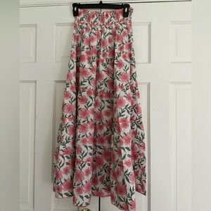 Pink City Prints Floral Tiered Maxi Skirt size XS/S